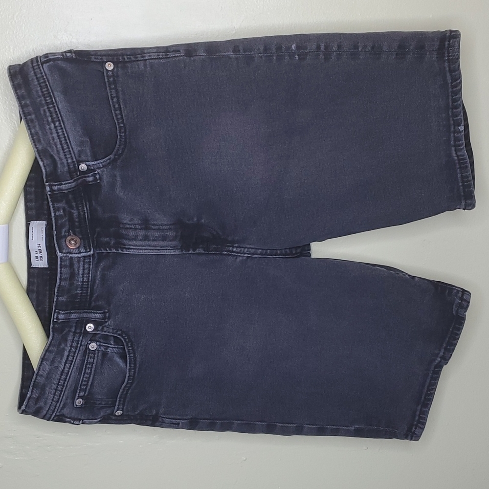 Zara Man Denim Jean Shorts Black Size 34